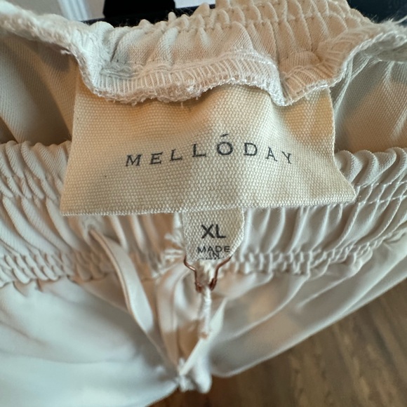 Melloday Women’s Soft Knit Drawstring Pants in Cream - NWT - Picture 5 of 5